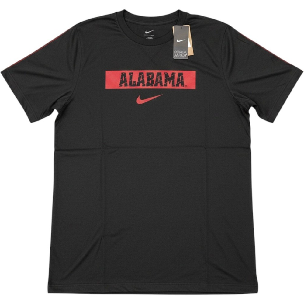 Nike Alabama Crimson Tide Mens Dri-FIT T-Shirt Black Red XL Tall NWT